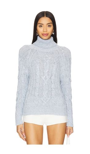 Elsa Paillette Cable Sweater in Baby Blue. - size L (also in M, S, XS) - Asta Resort - Modalova