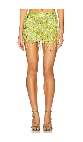 Yasmin Hand Beaded Mini Skirt in Green. - size L (also in M, S, XL) - ASTA RESORT - Modalova