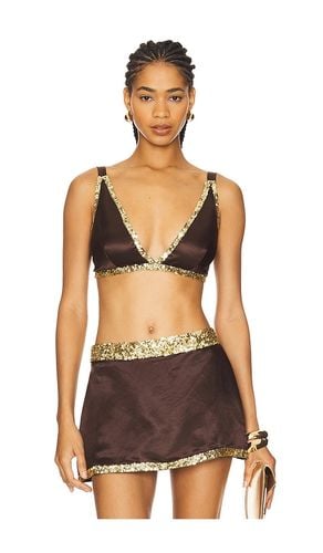 Celene Hand Beaded Bralette in Brown. - size L (also in M, S) - Asta Resort - Modalova