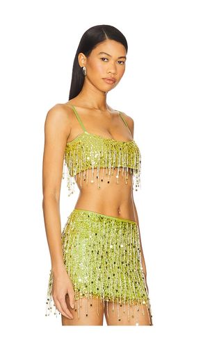 Yasmin Hand Beaded Bralette in Green. - size M (also in S, XL) - ASTA RESORT - Modalova
