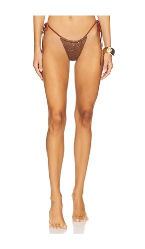 Lio Bikini Bottom in Cocoa Sequin in Brown. - size L (also in M, S, XL) - ASTA RESORT - Modalova