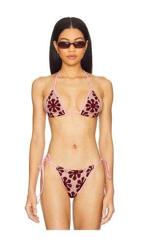 Lio Jacquard Bikini Top in Pink. - size S (also in XS) - ASTA RESORT - Modalova