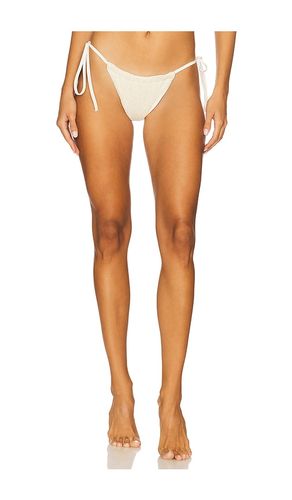 Mia Knitted String Bikini Bottom in Ivory. - size L (also in XL, XS) - ASTA RESORT - Modalova