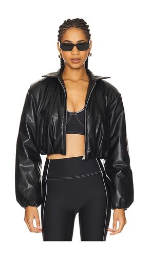 Faux Leather Cropped Premier Bomber Jacket in . - size L (also in M, S) - alo - Modalova