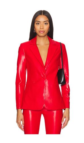 Macey Leather Blazer in Red. - size 0 (also in 2, 4, 6) - Alice + Olivia - Modalova