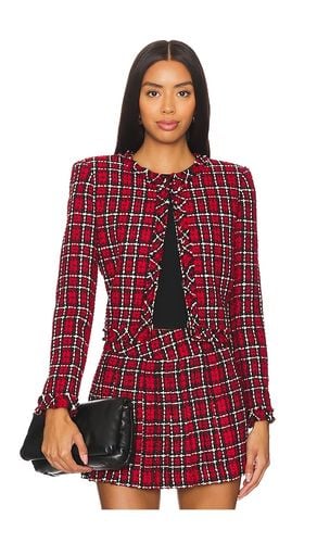 Kidman Jacket in School Girl Plaid Bright Ruby in Burgundy. - size 10 (also in 2, 4, 6, 8) - Alice + Olivia - Modalova