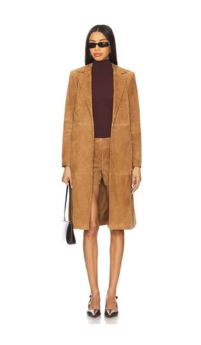 Karley Suede Flare Wrap Coat in Brown. - size M (also in S, XS) - Alice + Olivia - Modalova