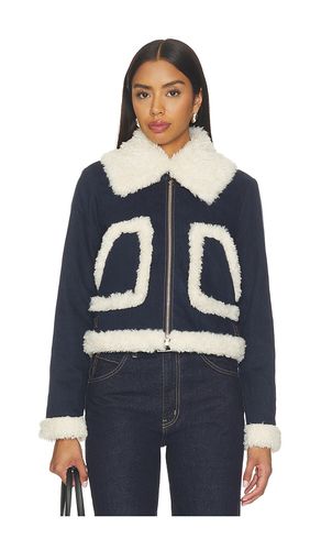 KURZE AVIATOR-JACKE AUS DENIM MIT SHEARLING-IMITAT ISAIAH in . Größe L. Also in S, XS - Alice + Olivia - Modalova