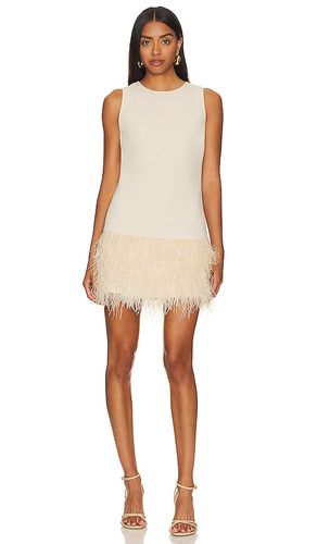 Coley Feather Dress in Cream. - size 10 (also in 12) - Alice + Olivia - Modalova