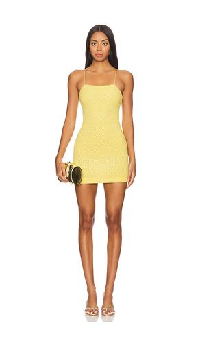 Mini vestido de tirantes fifi embellished en color amarillo talla 2 en - Yellow. Talla 2 (también en 4) - Alice + Olivia - Modalova