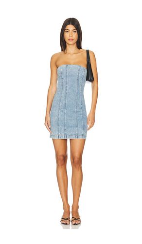 Palmer Denim Mini Dress in Blue. - size 0 (also in 10, 12, 2, 4, 6, 8) - Alice + Olivia - Modalova