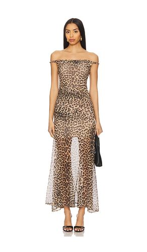 Bianca Twist Midi Dress in Brown. - size 0 (also in 10, 2, 4, 6, 8) - Alice + Olivia - Modalova