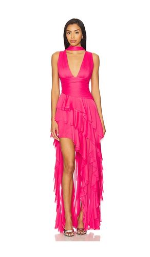 Holly Ruffle Maxi Dress With Scarf in Pink. - size 10 (also in 12, 2, 6) - Alice + Olivia - Modalova