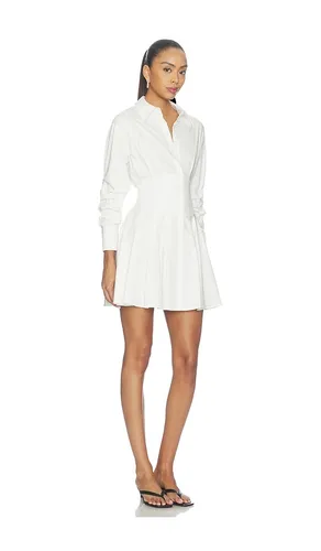 Edie Corset Button Down Mini Dress in White. - size 0 (also in 2, 4) - Alice + Olivia - Modalova