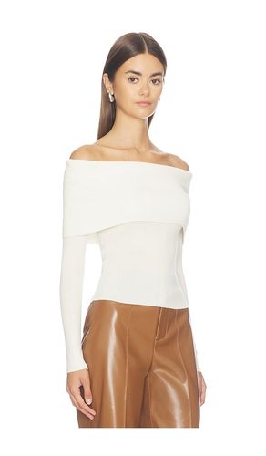 Dolan Foldover Longsleeve Pullover in White. - size L (also in M, S, XS) - Alice + Olivia - Modalova