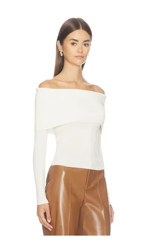 Dolan Foldover Longsleeve Pullover in White. - size XS (also in S, L) - Alice + Olivia - Modalova