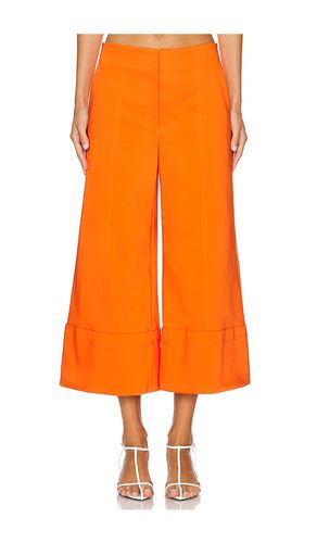 Andra High Rise Wide Leg Cropped Cuff Pant in Orange. - size 10 (also in 2, 4) - Alice + Olivia - Modalova