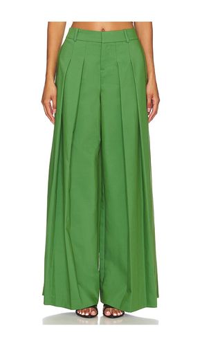 Blaire Ultra Low Rise Pleated Pant in Green. - size 0 (also in 2, 4, 6, 8) - Alice + Olivia - Modalova