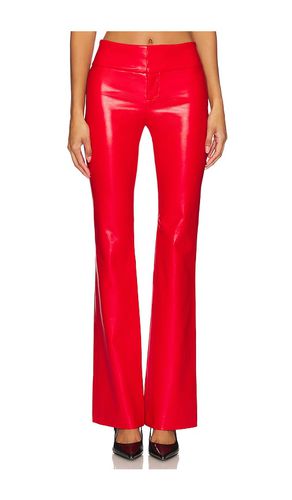 Olivia Vegan Leather Side Slits Pant in Red. - size 0 (also in 10, 2, 4, 6, 8) - Alice + Olivia - Modalova