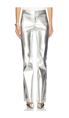 Olivia Faux Leather Fit Flare Pant in Metallic . - size 0 (also in 2, 4, 6, 8) - Alice + Olivia - Modalova