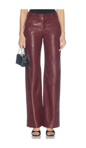 Olivia Alexander Faux Leather Slim Straight Trouser in Red. - size 2 (also in 4, 6) - Alice + Olivia - Modalova