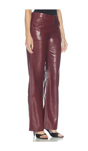 Olivia Alexander Faux Leather Slim Straight Trouser in Red. - size 2 (also in 4, 6) - Alice + Olivia - Modalova
