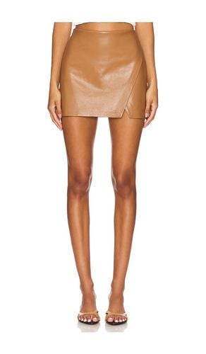 Siobhan Vegan Wrap Mini Skirt in Brown. - size 0 (also in 10, 2, 6, 8) - Alice + Olivia - Modalova