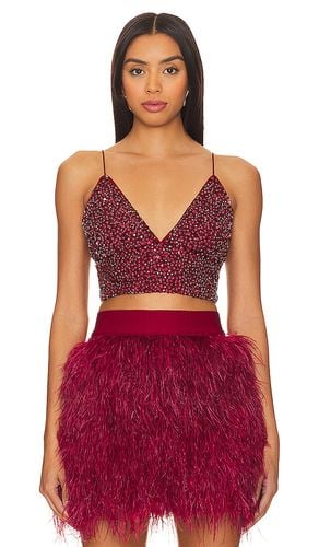 Carli Crystal Bra Top in Burgundy. - size 14 (also in 4) - Alice + Olivia - Modalova