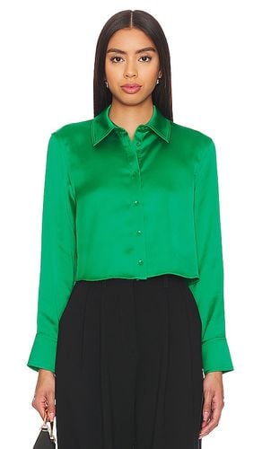 Leon Crop Button Down in Green. - size M (also in L, S, XS) - Alice + Olivia - Modalova