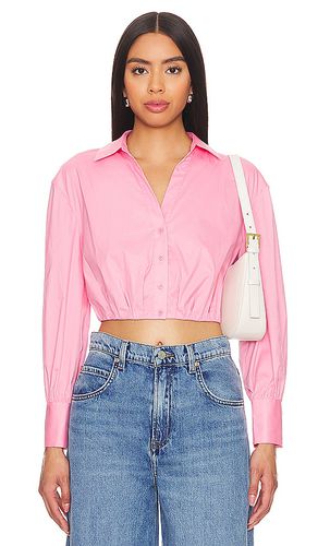 Trudy Cropped Pleated Top in Pink. - size M (also in S, XS) - Alice + Olivia - Modalova