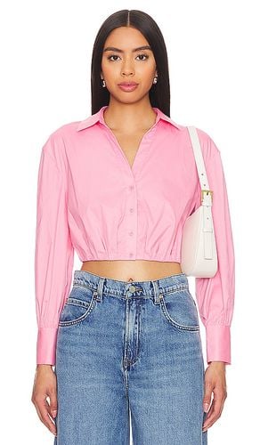 Trudy Cropped Pleated Top in Pink. - size S (also in XS) - Alice + Olivia - Modalova