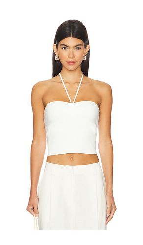 Linnie Ruched Halter Top in White. - size L (also in M, S) - Alice + Olivia - Modalova