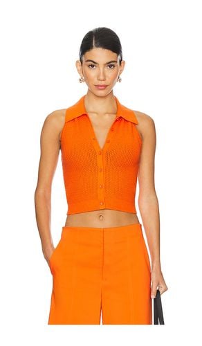 Miles Collared Tank in Orange. - size L (also in M, XS) - Alice + Olivia - Modalova