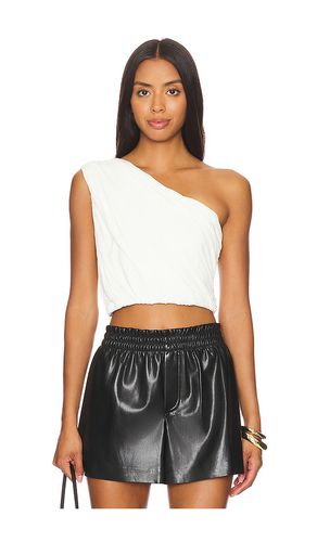 Jeane Draped Cropped Top in White. - size L (also in M, S, XS) - Alice + Olivia - Modalova