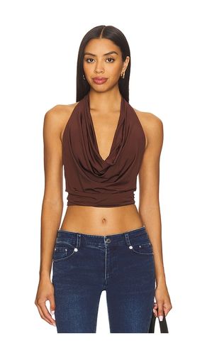 Ayanna Deep Halter Top in Brown. - size L (also in S) - Alice + Olivia - Modalova