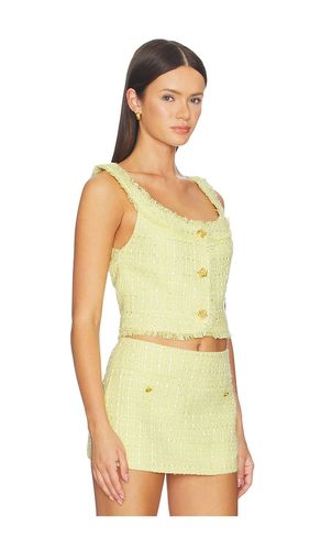 Shila Scoop Neck Button Down Corset Top in Lemon. - size 0 (also in 10, 12, 6, 8) - Alice + Olivia - Modalova