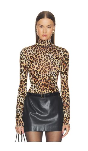 Delaina Longsleeve Turtleneck Top in Brown. - size L (also in M, S, XS) - Alice + Olivia - Modalova
