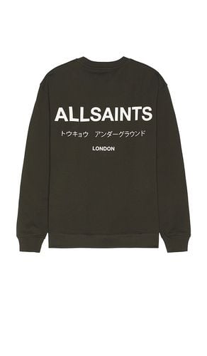 Underground Crewneck Sweatshirt in Dark Green. - size L (also in M, S, XL/1X) - ALLSAINTS - Modalova