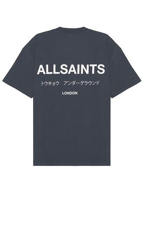 Underground Short Sleeve Crew in Slate. - size L (also in M, S, XL) - ALLSAINTS - Modalova