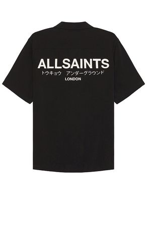 Underground Short Sleeve Shirt in Black. - size M (also in S) - ALLSAINTS - Modalova