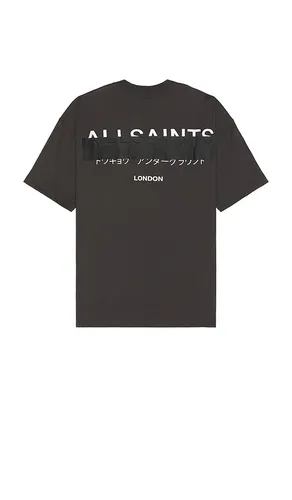 Redact short sleeve crew in color black size M (also in S, L, XL/1X) - ALLSAINTS - Modalova