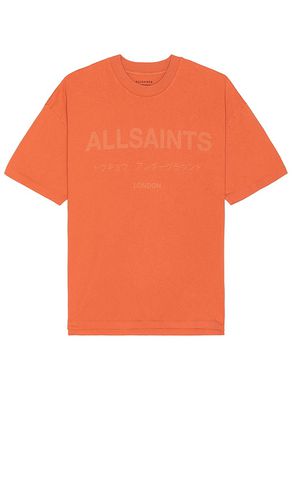 Camiseta laser en color naranja talla M en - Orange. Talla M (también en L, S, XL/1X, XXL/2X) - ALLSAINTS - Modalova