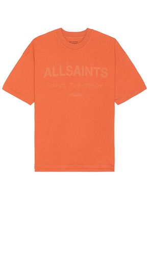 Camiseta laser en color naranja talla M en - Orange. Talla M (también en XL/1X, XXL/2X) - ALLSAINTS - Modalova