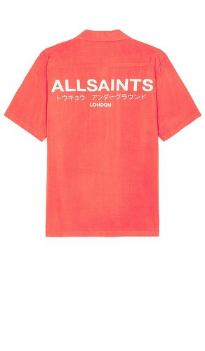 Underground Short Sleeve Shirt in Red. - size L (also in M, S, XL/1X) - ALLSAINTS - Modalova