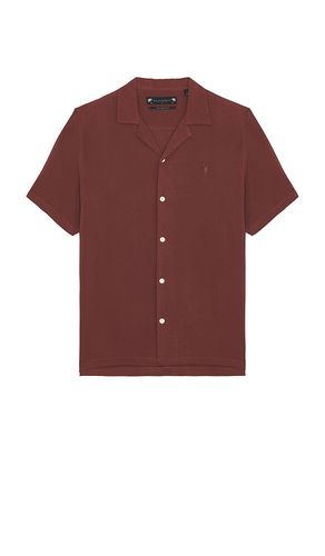 Venice Short Sleeve Shirt in Burgundy. - size M (also in S) - ALLSAINTS - Modalova