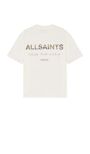 Underground Camo Short Sleeve Tee in White. - size L (also in M, S, XL/1X) - ALLSAINTS - Modalova