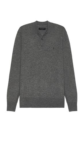 Kilburn long sleeve polo en color gris talla L en - Grey. Talla L (también en M, S, XL/1X) - ALLSAINTS - Modalova