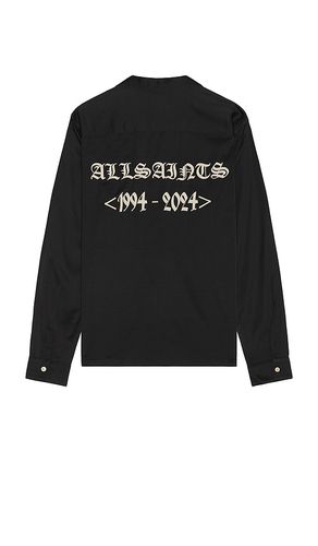 Troya Long Sleeve Shirt in Black. - size L (also in S, XL/1X) - ALLSAINTS - Modalova