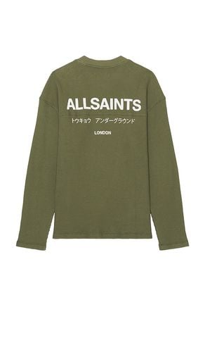 Crypt Long Sleeve Crewneck T-shirt in Green. - size L (also in M, S, XL/1X) - ALLSAINTS - Modalova