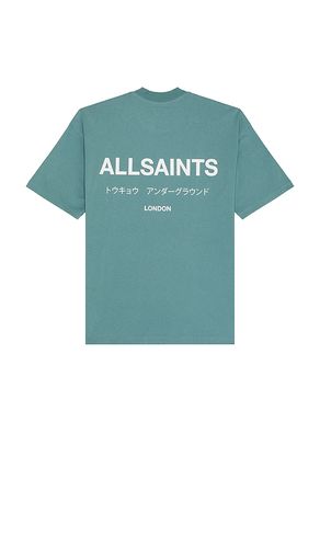 Underground Crew Neck Tee in Teal. - size L (also in M) - ALLSAINTS - Modalova